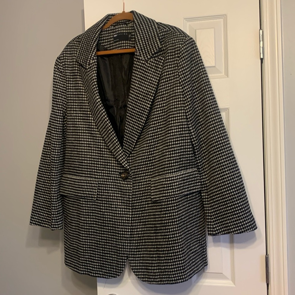 ASOS Houndtooth Winter Coat